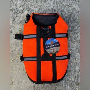 Neon Orange Pet Life Vest Small- New